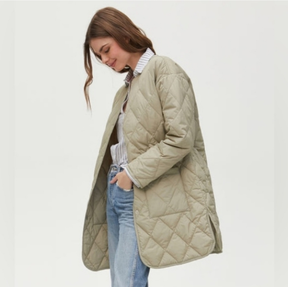 Michael Stars Sonnet Quilted Jacket Light Olive Size 2X NEW!